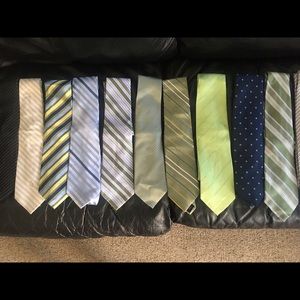 16 ties, multiple patterns colors and brands